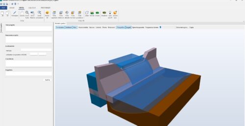 GDW GeoStru: briglia in calcestruzzo con ali, vista 3D